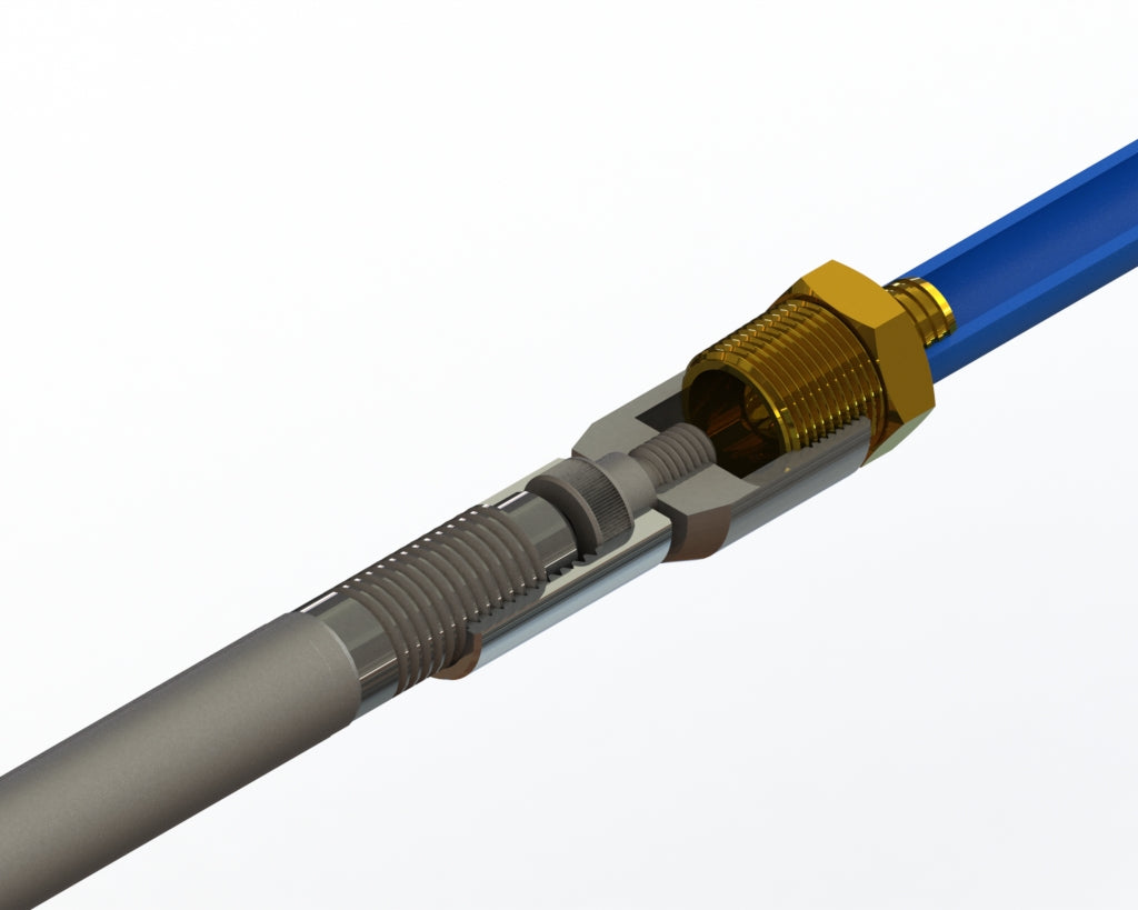 NPT Pull Connector. For PEX, Copper, PVC, GRC