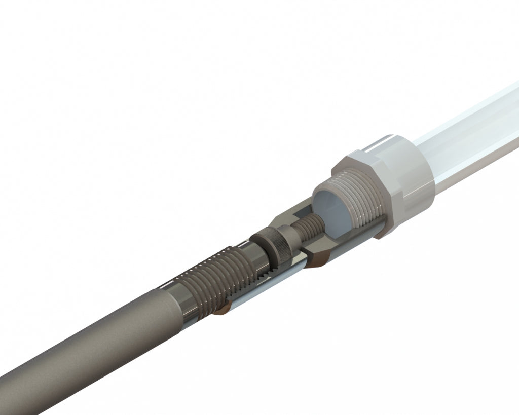 NPT Pull Connector. For PEX, Copper, PVC, GRC